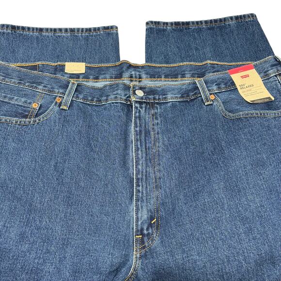 Levi's 550 Relaxed Fit 48x29 5 Pocket Design Big & Tall Blue Jeans NWT - Picture 2 of 6